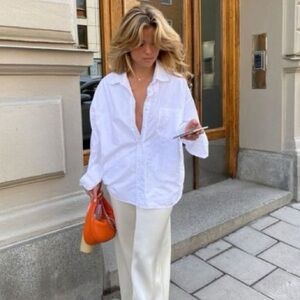 By far baby Cush bag in papaya as seen on matilda Djerf